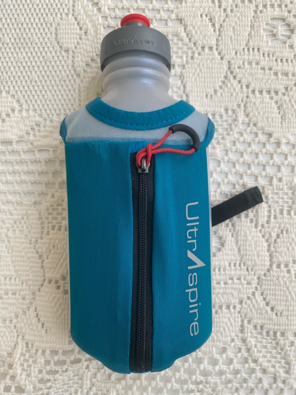 UltrAspire 550 Running Water Bottle Handheld Hydration Active Gear Teal Gray